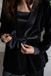 Marella Cotton Velour Jacket in Black